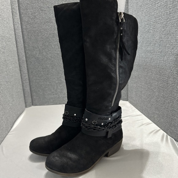 SO Shoes - SO Swedish Knee High Boots Adjustable Fit Black Women's Size 7
